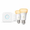 Slimme Verlichting Philips Hue | Starterkit: 2 E27 Slimme Lampen (1100) + Dimmer Switch