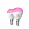 Slimme Verlichting Philips Hue | Kogellamp - E14 Slimme Lamp - (2-Pack)