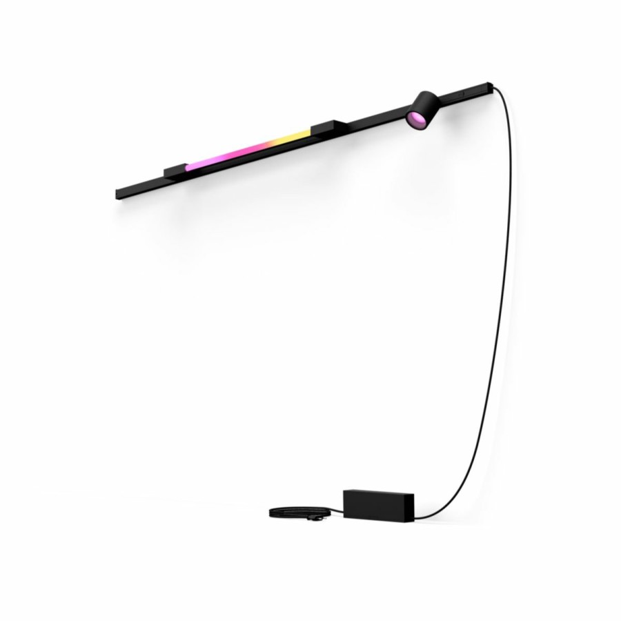 Slimme Verlichting Philips Hue | Perifo Basisset Voor Rechte Muur (1 Spot, 1 Light Tube Compact)