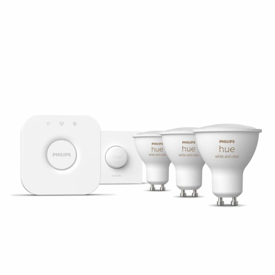 Slimme Verlichting Philips Hue | Starterkit: 3 Gu10 Slimme Spots + Smart Button