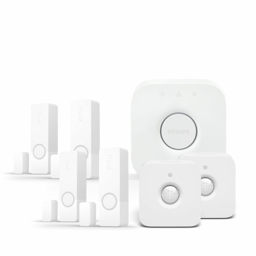 Slimme Verlichting Philips Hue | Bundel: 4X Secure Contact Sensoren + 2X Motion Sensor + Bridge