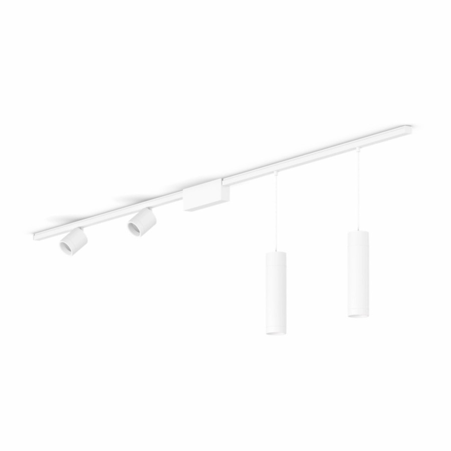 Slimme Verlichting Philips Hue | Perifo Basisset Voor Recht Plafond (2 Spots, 2 Hanglampen)