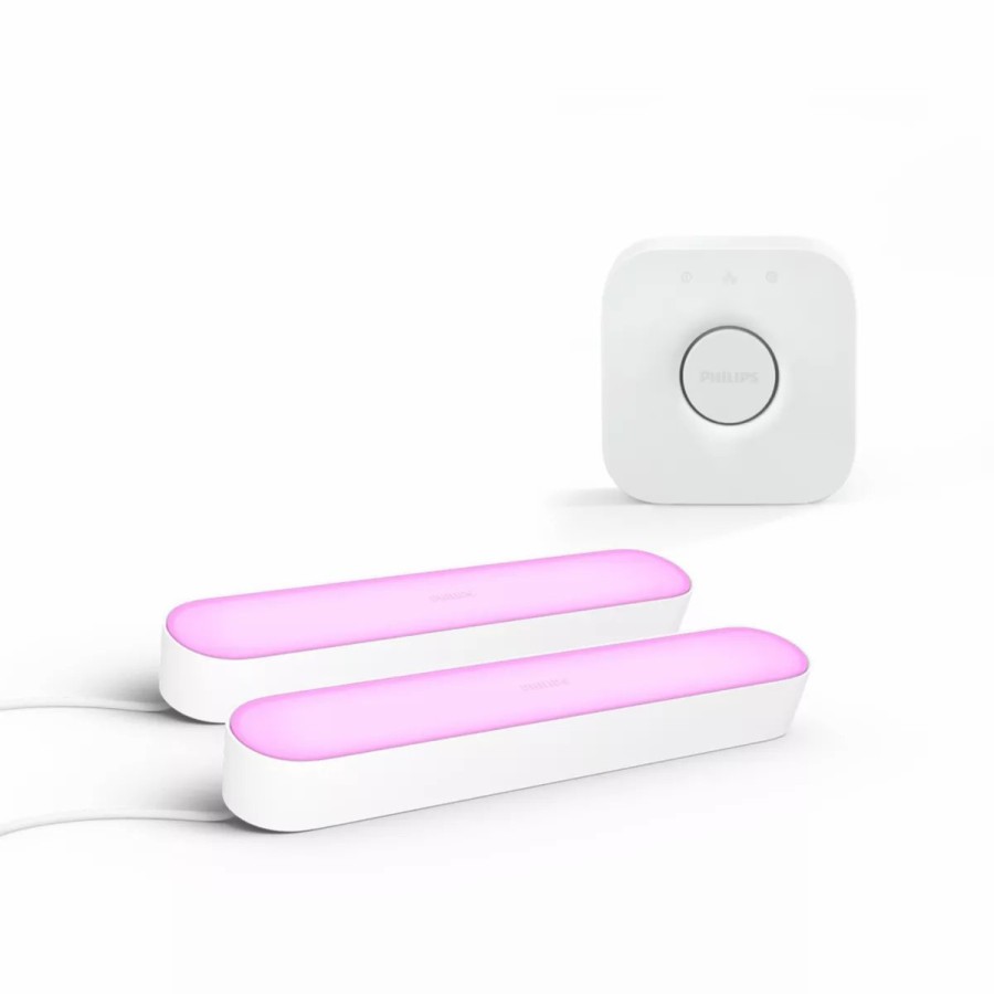 Slimme Verlichting Philips Hue | Bundel: 2X Play Lightbars Wit + Hue Bridge