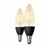 Slimme Verlichting Philips Hue | Kaarslamp - E14 Slimme Lamp - (2-Pack)