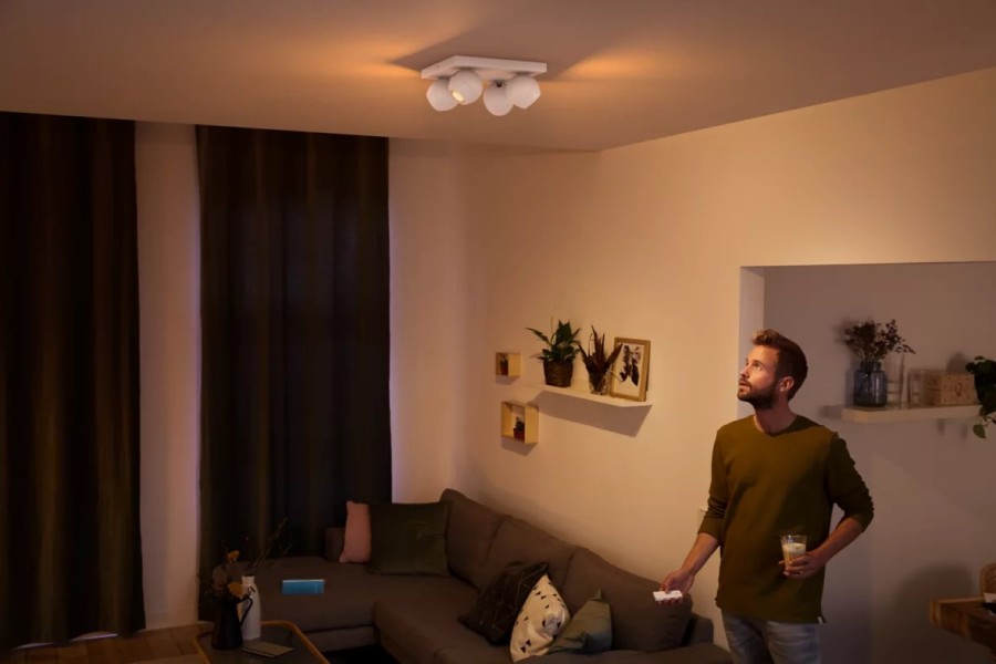 Slimme Verlichting Philips Hue | Buckram 4-Lichts Spotbalk